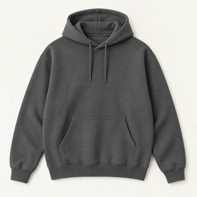 Graphite Relaxed Pullover Hoodie