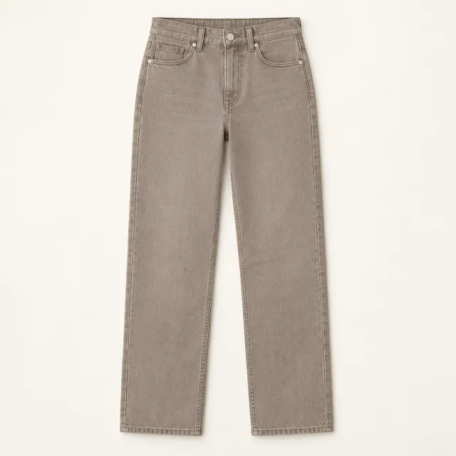 Warm Gray Straight Jeans