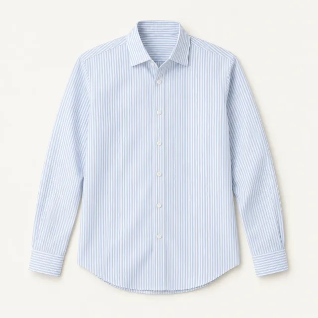 Blue Stripe Poplin Shirt