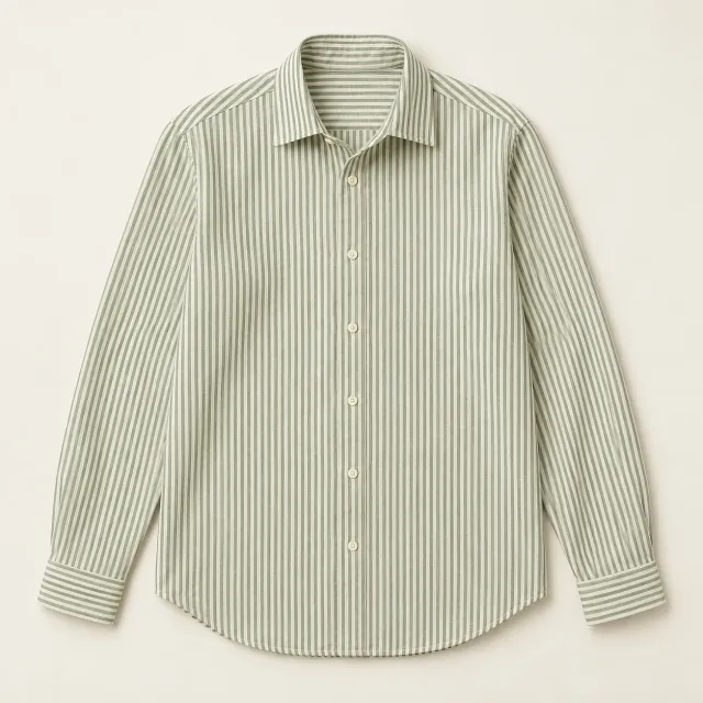 Sage Fine Stripe Shirt