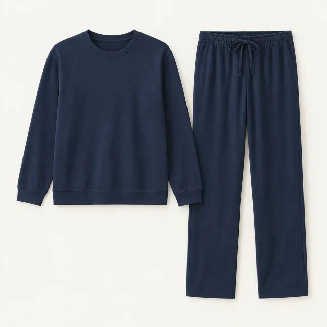 Navy Cotton Lounge Set