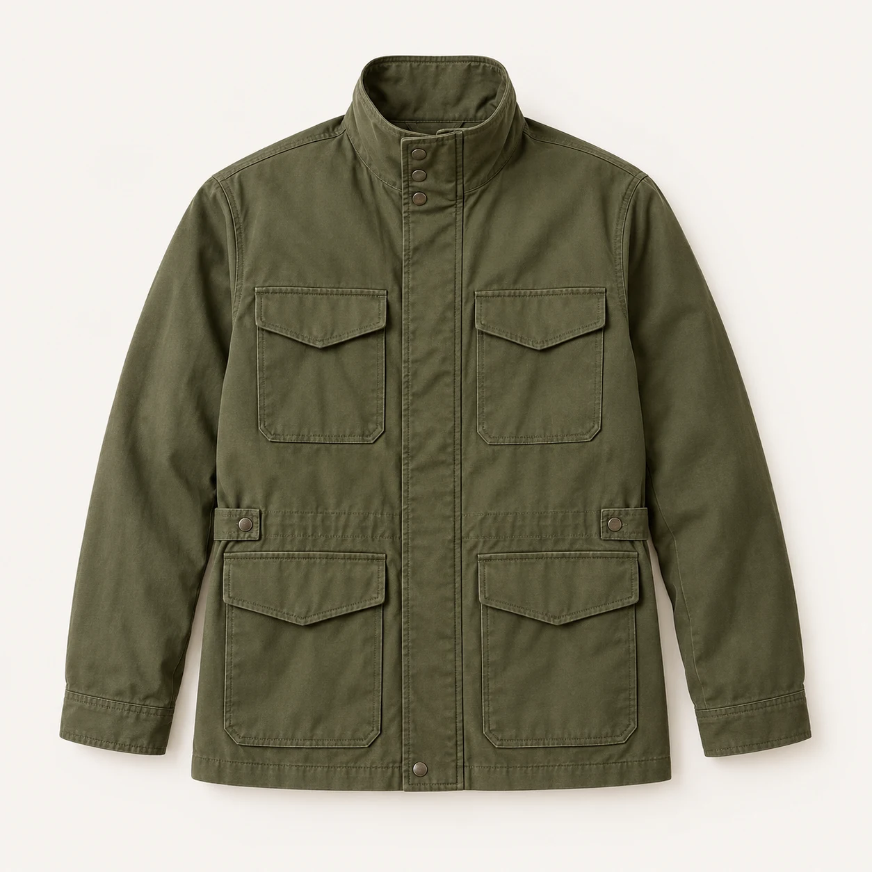 Olive Cotton Field Jacket