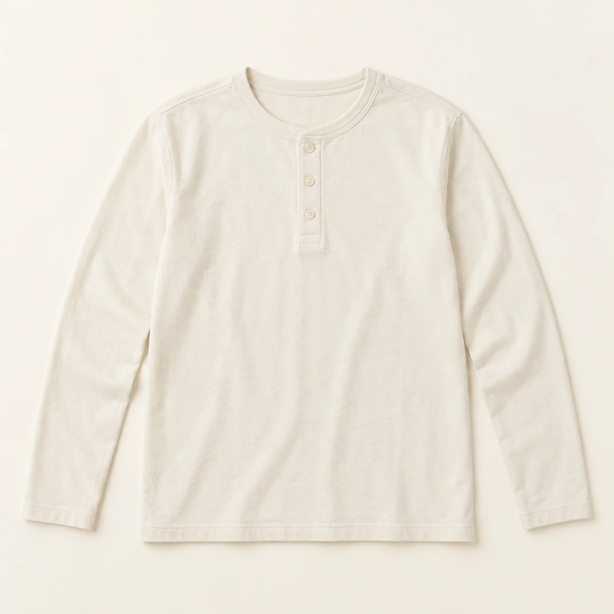 Ivory Long Sleeve Henley