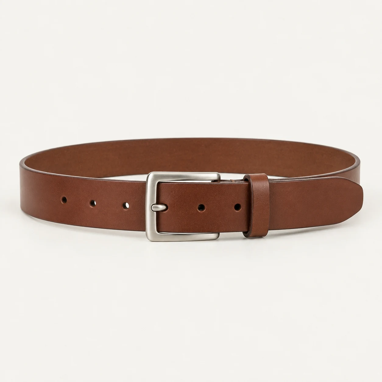 Chestnut Smooth Leather Belt