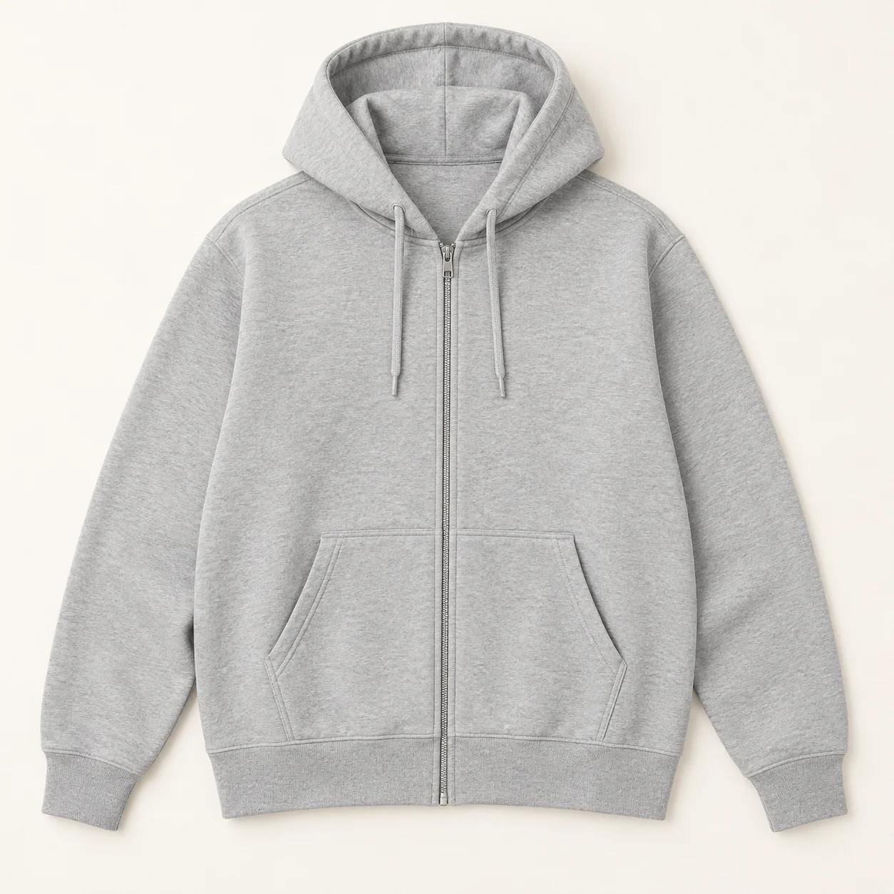 Heather Gray Zip Hoodie