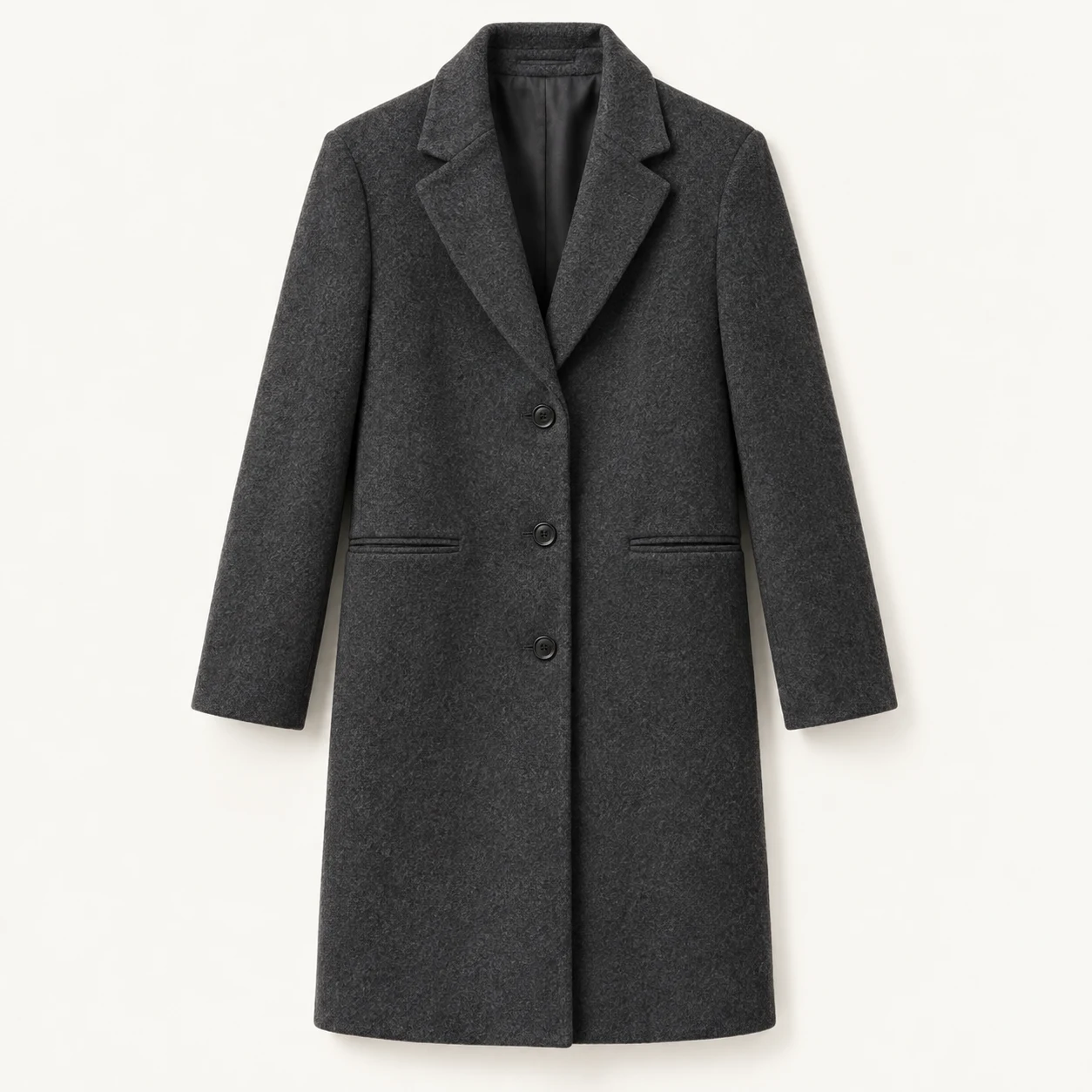 Charcoal Wool Blend Coat
