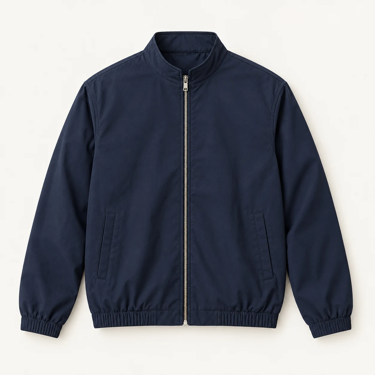 Navy Zip Front Blouson