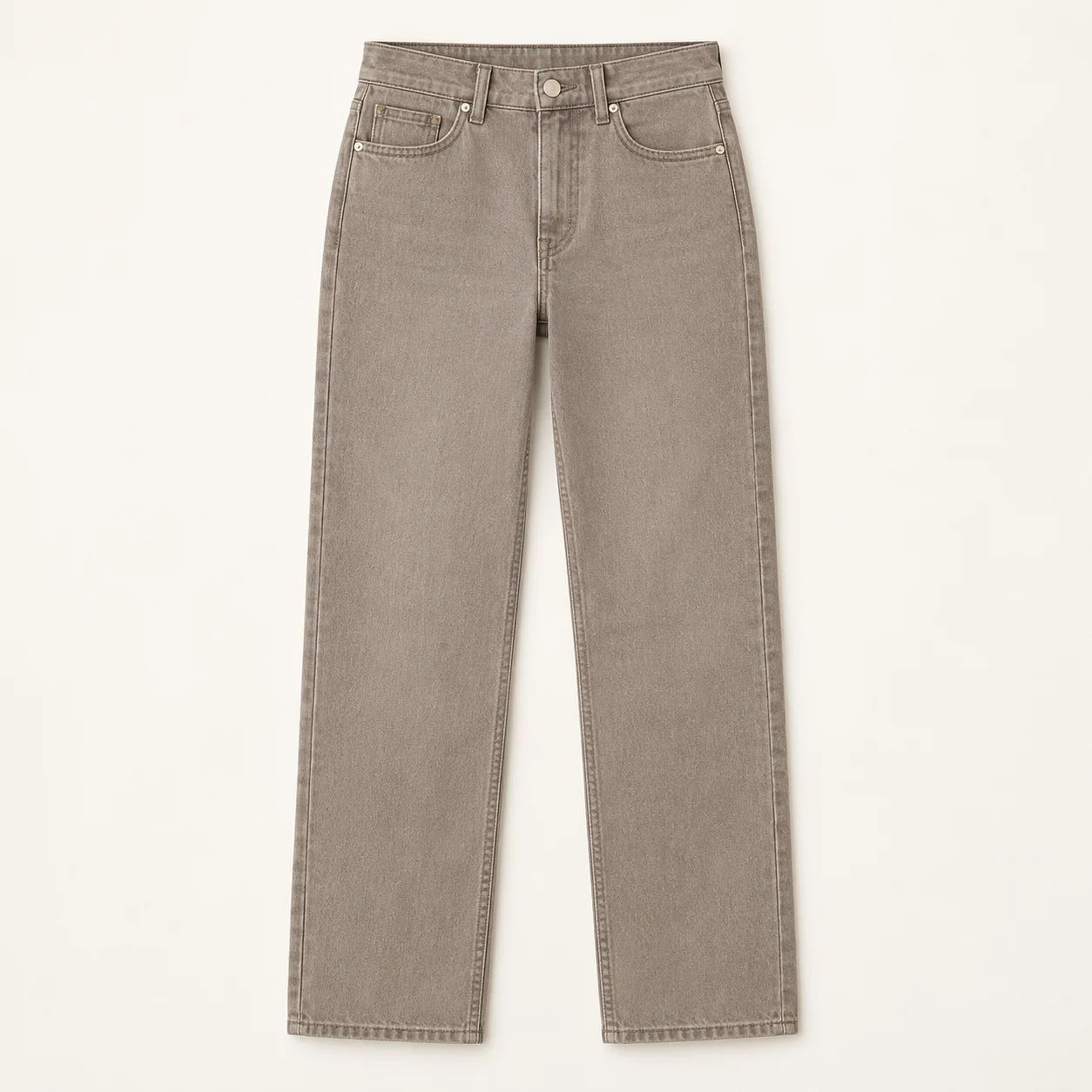 Warm Gray Straight Jeans